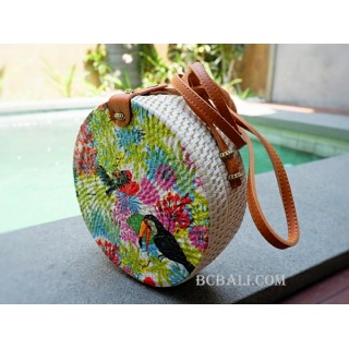 new fashion sling bags rattan with decorations